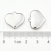 304 Stainless Steel Stamping Blank Tag Heart Pendants STAS-R063-02-3
