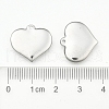 Tarnish Resistant 304 Stainless Steel Stamping Blank Tag Heart Pendants STAS-R063-02-3