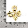 Brass Pave Blue Cubic Zirconia European Dangle Charms KK-Q066-06G-3