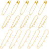 SUNNYCLUE 24Pcs 3 Style Iron Safety Pin Brooch Findings IFIN-SC0001-46-1
