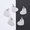 Anti-Tarnish 304 Stainless Steel Stamping Blank Tag Charms STAS-I311-19P-2