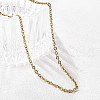 Ion Plating(IP) 304 Stainless Steel Cable Chain Necklace for Men Women STAS-L164A-01G-A-3