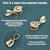 SUPERFINDINGS 16Pcs 4 Style Brass Micro Pave Cubic Zirconia Ice Pick Pinch Bails ZIRC-FH0001-08-4