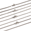 20Pcs 4 Style Titanium Steel Curb & Cable & Box Chain Necklaces Set for Men Women NJEW-TA0001-12-10