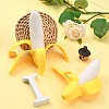 TPR Peeled Banana Stress Toy AJEW-L088-01-3