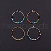 Brass Wine Glass Charm Rings Hoop Earrings KK-PH0028-01M-4