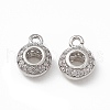 Brass Micro Pave Cubic Zirconia Charms KK-E068-VB489-1