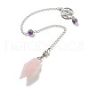 Natural Rose Quartz Pointed Dowsing Pendulums G-K338-12P-02-1