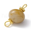 Natural Topaz Jade Links Connectors PALLOY-JF01091-04-2