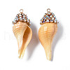 Natural Sea Shell Pendants SSHEL-S258-97-4