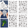 4 Sheets 11.6x8.2 Inch Stick and Stitch Embroidery Patterns DIY-WH0455-051-1