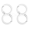 Spray Painted Alloy 8-shaped Keychain Clasps PW-WGE4E28-13-1