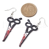 Hallowmas Printed Acrylic Dangle Earrings EJEW-JE06124-04-3