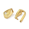 Brass Micro Pave Cubic Zirconia Pinch Bails KK-F891-03G-1