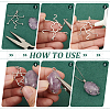 Brass Pendant Irregular Cabochon Settings KK-WH0079-105B-P-3