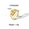 304 Stainless Steel Cuff Rings for Women HY5627-6-1
