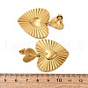 Heart 304 Stainless Steel Dangle Stud Earrings EJEW-Z109-03G-5