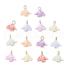 Craft Style Acrylic Fish Shape Pendants PALLOY-JF03923-1