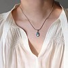Alloy Resin Teardrop Pendant Necklaces for Women FS-WGAA4C8-01-3