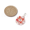 Glass Rhinestone with Acrylic Pearl Pendants PALLOY-MZ00251-02-2