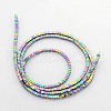 Electroplate Non-magnetic Synthetic Hematite Beads Strands G-J212E-03-2