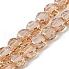 Electroplate Glass Beads Strands EGLA-L045-G-PL01-1
