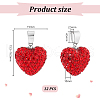   12Pcs Polymer Clay Rhinestone Pendants RB-PH0001-55-2