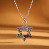 Star of David Alloy Pendant Long Necklaces for Women FS-WG6712B-08-1