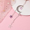 Alloy Moon/Star Pendant Decorations HJEW-TA00107-2