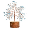 Natural Aquamarine Chips Tree of Life Decorations PW-WG59627-06-1