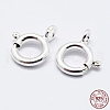 925 Sterling Silver Spring Ring Clasps STER-K167-076B-S-4
