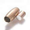 Ion Plating(IP) 304 Stainless Steel Magnetic Clasps with Glue-in Ends STAS-F212-022RG-2