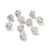 6mm Brass Crystal AB Rhinestone Beads KK-S519-01A-01S-1
