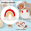 Olycraft 6Pcs 6 Colors Cotton Thread Pendant Decorations FIND-OC0003-65-4