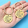 201 Stainless Steel & Brass Letter Keychain KEYC-YW00095-01-7