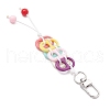 Acrylic Oval Pendant Decorations HJEW-TA00335-5