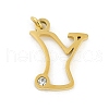 304 Stainless Steel Pendants STAS-R137-01G-Y-1
