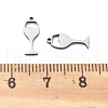 201 Stainless Steel Charms STAS-V001-15-3