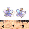 Transparent Electroplate Glass Bead Caps EGLA-N015-01E-3