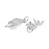 Brass Micro Pave Cubic Zirconia Pendants ZIRC-P091-12P-RS-2