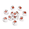Christmas Theme Printed Opauqe Acrylic Beads OACR-R004-01L-1