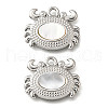 304 Stainless Steel Pave Natural White Shell Pendants STAS-C122-21B-02P-1