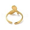 Real 18K Gold Plated 304 Stainless Steel Enamel Cuff Rings RJEW-M171-28G-01-3