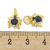 Rack Plating Brass Micro Pave Cubic Zirconia Spider Charms ZIRC-I065-02D-3
