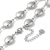 Non-Tarnish 304 Stainless Steel Teardrop Link Necklaces NJEW-I126-05P-2