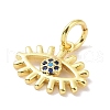 Real 18K Gold Plated Brass Micro Pave Cubic Zirconia Pendants KK-L209-039G-04-2