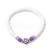 Flower Handmade Polymer Clay Stretch Bracelets BJEW-JB10071-2