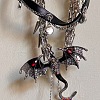 Alloy Resin Rhinestone and Faux Leather Choker Necklaces FS-WGA08B0-01-2
