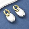 Oval Brass Hoop Earrings for Women EJEW-U057-06A-04GP-2