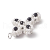 Glass Seed Beaded Cross Pendants PALLOY-MZ00642-03-4